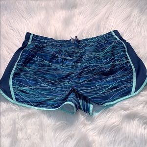 Athletic Works Blue Striped Shorts